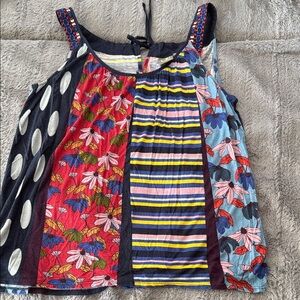 Anthropologie Mixed-Print Tank Top — Multicolor